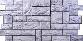 Панель Камень "Пиленный настоящий серый" ПВХ Стандарт  1/10шт Регул 0,4мм