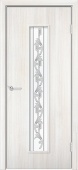 Дверь ТИФАНИ 2 ДОФ - 80 Беленый дуб (худож.стекло) (ПВХ)