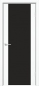 Дверь Веста 3 ДО - 80 Белый (триплекс-черный лакобель)